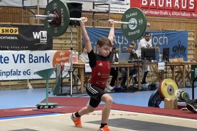 Mattis Kihm beim Schülerpokal in Haßloch.