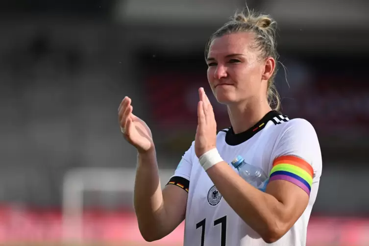 Alexandra Popp, die Kapitänin der deutschen Frauenfußball-Nationalauswahl. 