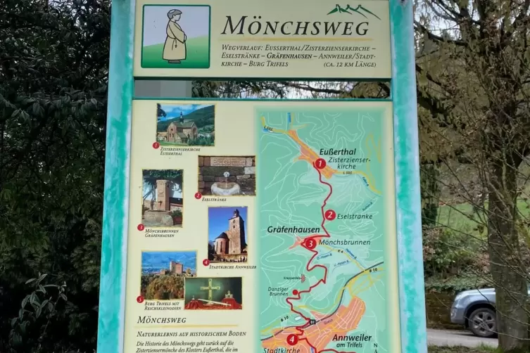 Auf den Spuren der M&ouml;nche k&ouml;nnen Wanderer von Eu&szlig;erthal bis zum Trifels laufen. 
