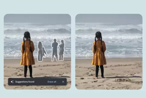 Mit ein paar Klicks verschwinden Menschen aus dem Bild.