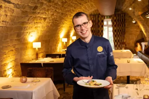 Philipp Helzle (39), Küchenchef des Restaurants „Jungborn“ im Bad Sobernheimer Hotel „BollAnts Spa im Park“, ist glücklich, dass