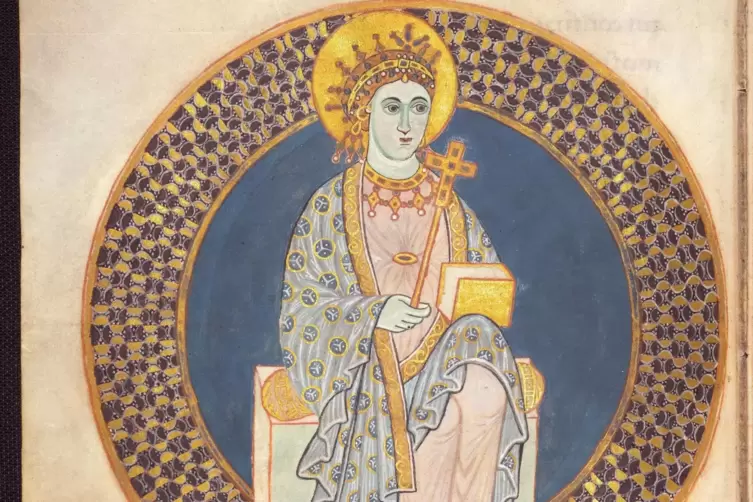  Abbildung aus dem Petershausener Sakramentar, um 980, Cod. Sal. IXb.