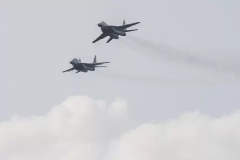 Kampfjets vom Typ MiG-29. 
