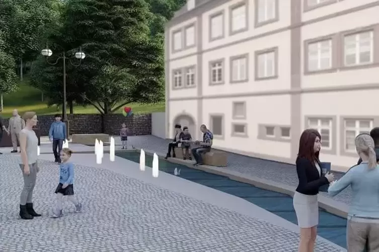 Blick in die Zukunft: So soll der Juliusplatz nach der Umgestaltung dann aussehen.