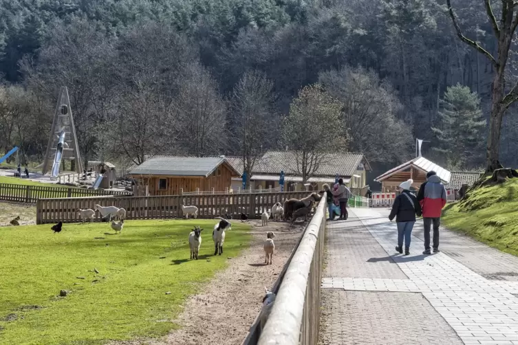 Der untere Parkteil wird bis zum Sommer barrierefrei umgebaut. Die Wege sind bereits neu gepflastert. 