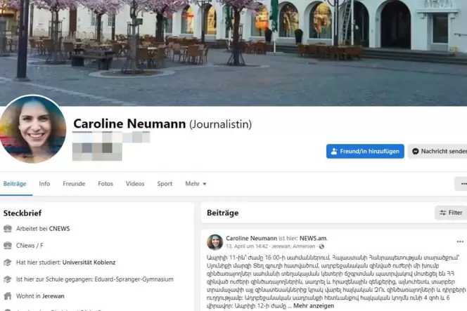 So sieht das Profil auf Facebook aus. So sieht das Profil auf Facebook aus.