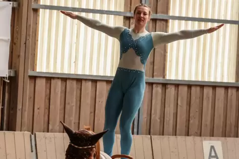 Hannah Steverding zeigte Ende März ihre Pflichtübungen. 