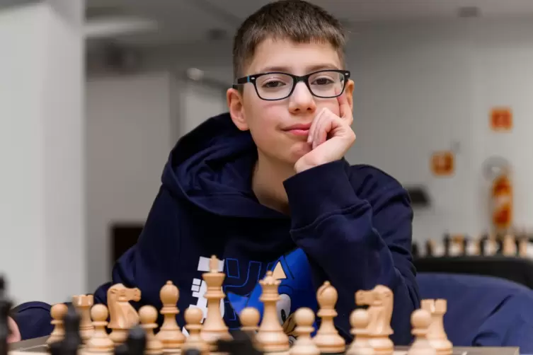 Deutschlands gr&ouml;&szlig;tes kleines Schachtalent: Hussain Besou. 
