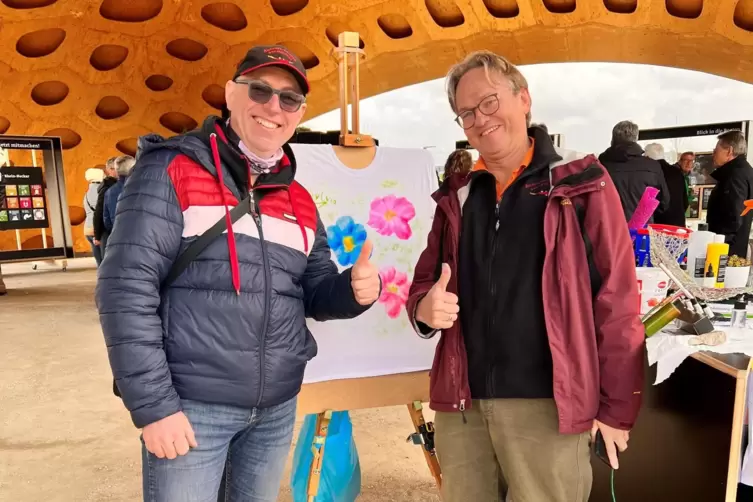 Die Airbrusher Norbert Klug und Gunther Stuhec. 