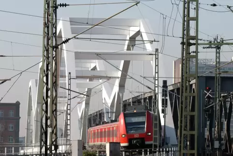 Von vielen Pfälzer Städten und Gemeinden fahren halbstündlich S-Bahnen nach Mannheim. Zwischen Ludwigshafen und Mannheim überque