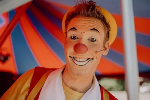 Rückkehr nicht ausgeschlossen: Holger Pautz als Clown Hollino im Kurpfalzpark. 