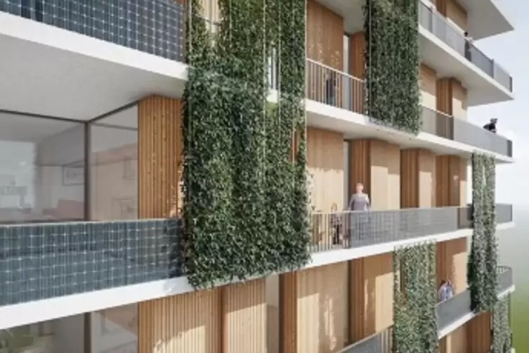 Nur die Tragkonstruktion des achtst&ouml;ckigen Geb&auml;udes soll aus Betonteilen bestehen. Ansonsten sollen Holzelemente eingebaut werde