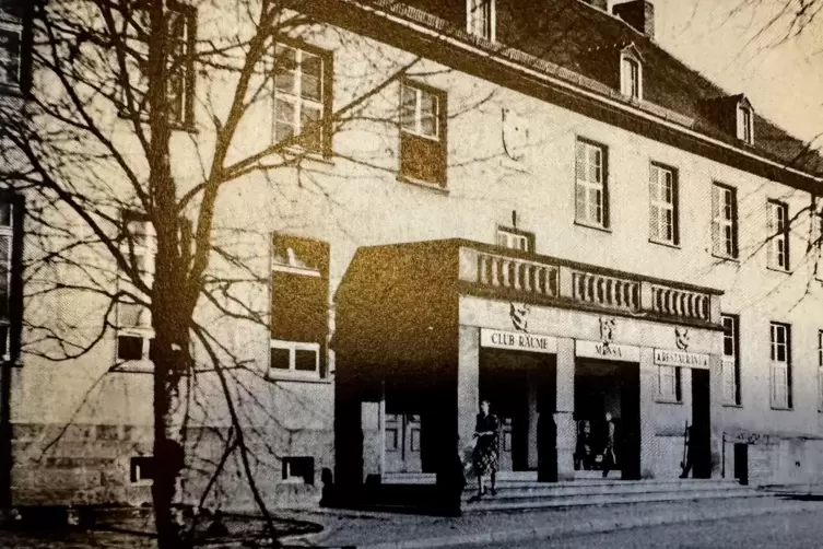 Die Mensa war damals noch in einem Geb&auml;ude am Campus-Center. Das Foto stammt aus dem Jahr 1950.
