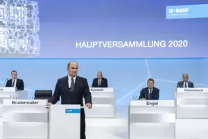 Hat die Aktionäre abgeschreckt: die erste virtuelle Hauptversammlung der BASF 2020. Hat die Aktionäre abgeschreckt: die erste virtuelle Hauptversammlung der BASF 2020.