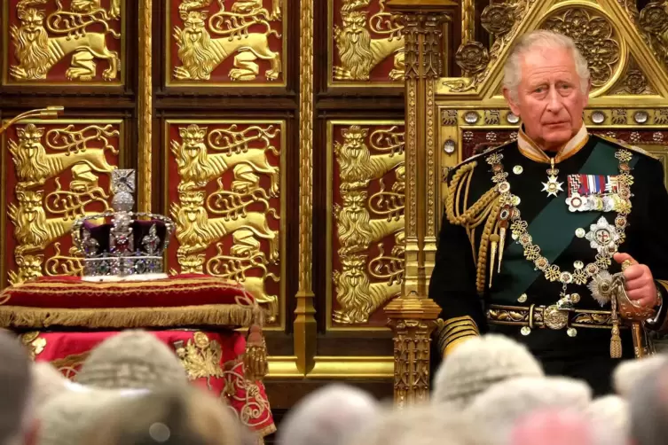 Mai 2022: Der damalige Prinz Charles verliest die Rede der Königin zur Eröffnung der neuen Sitzungsperiode des Parlaments im Hou