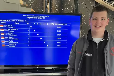 Treffsicher: Cornelius Dort bei der U17-Degen-DM in Bautzen. Treffsicher: Cornelius Dort bei der U17-Degen-DM in Bautzen.