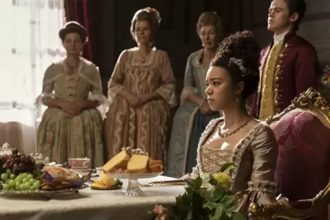 „A Bridgerton Story“: India Amarteifio als „Queen Charlotte“ im Netflix-Serien-Epos.