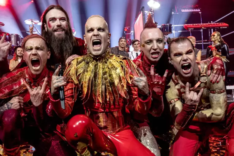 Wilde Jungs aus Deutschland: die Metal-Gruppe Lord of the Lost singt beim ESC. 