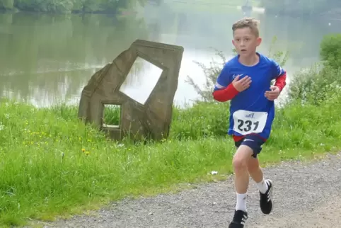 Gerade einmal neun Jahre alt und Viertschnellster des gesamten Läuferfeldes: Max Ziemer vom TuS Glan-Münchweiler.