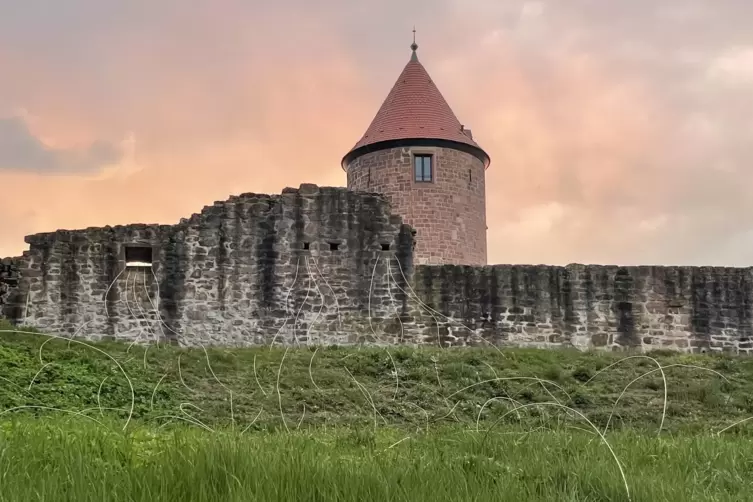 Historischer Ort Gr&uuml;ner Hang, hier sollen im Mittelalter Bauern anst&uuml;rmende feinde mit ausschw&auml;rmenden Bienen vertrieben haben. 
