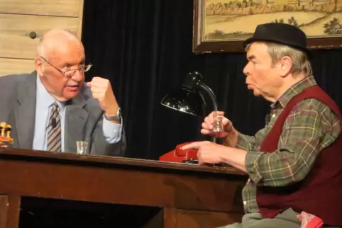 Albin Braig und Karlheinz Hartmann alias „Hannes und der Bürgermeister“ kabbelten sich noch einmal zur Freude ihrer Fans. 