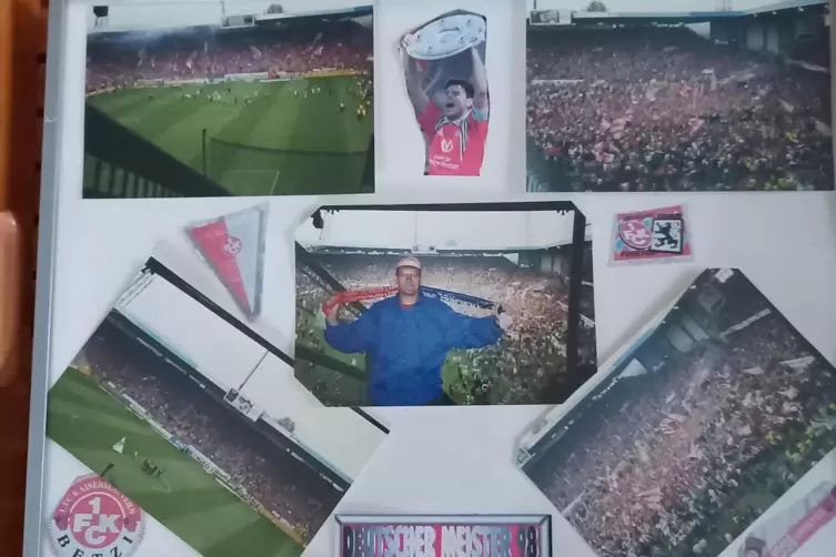Diese Collage zur Meisterschaft ziert seit 25 Jahren das Büro der Familie Müller. 