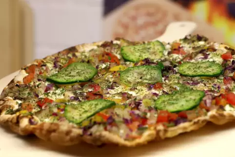 Es gibt auch Flammkuchen. 