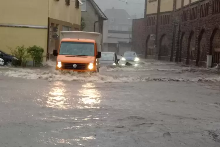 Überschwemmung in Neidenfels im Juni 2021. 