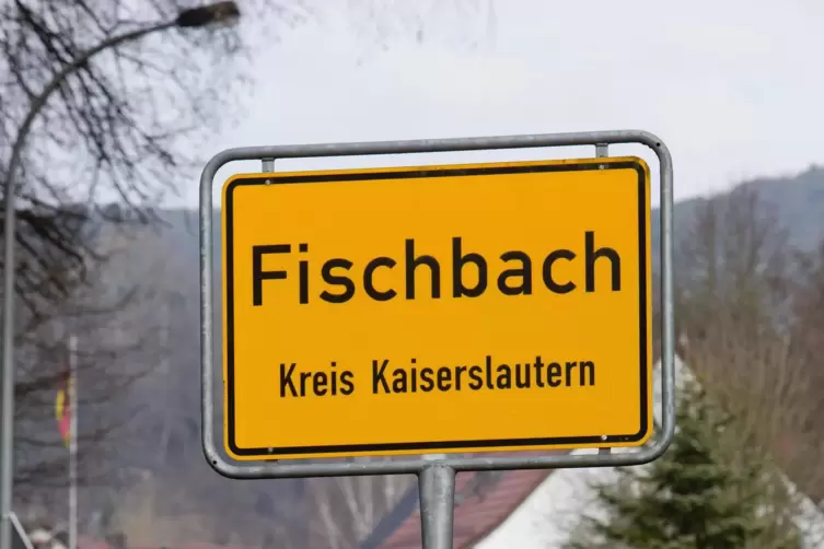 Am Ortsschild von Fischbach krachte der Ast auf die Frontscheibe. 