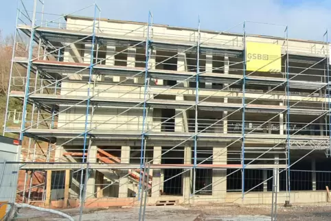 Der Rathausneubau wächst.