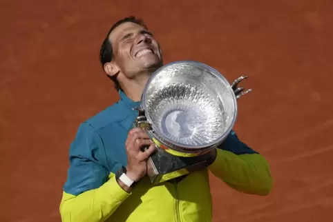 Rafael Nadal bei seinem French-Open-Triumph 2022. 