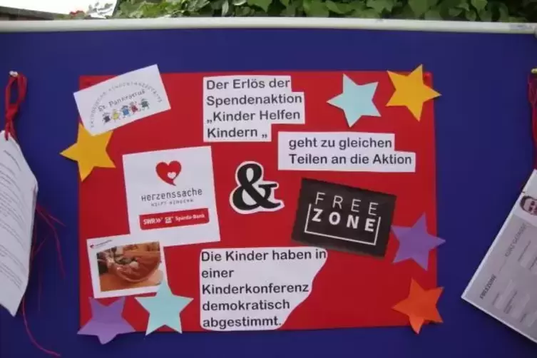 Spendenempf&auml;nger: Die Kinder haben selbst entschieden, wer das Geld bekommt.