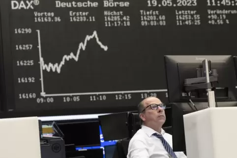 Der Deutsche Aktienindex wird in der Frankfurter Börse angezeigt. 