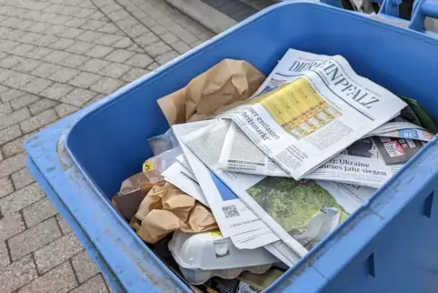 Im Nachbarkreis Kaiserslautern gibt es die Tonne für Papier und Pappe schon einige Jahre. 