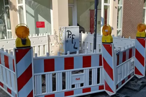TWL-Baustelle an der Ecke Valentin-Bauer-/Burgundenstraße. 
