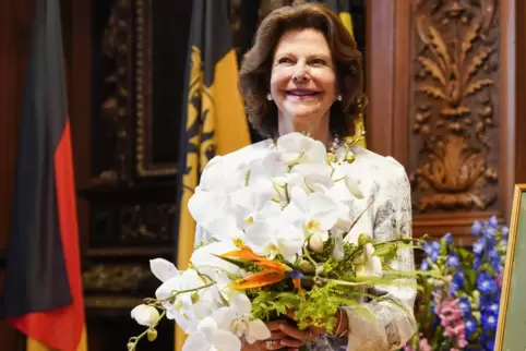 „Ich habe mein Herz an Heidelberg verloren“: Königin Silvia am Freitag im Heidelberger Rathaus.