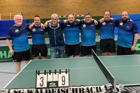 Das SGW-Meisterteam: (von links) Bernd Zimmermann, Markus Letzelter, Dirk Claassen, Florian Fischer, Bernd Kesselring, Dominik D