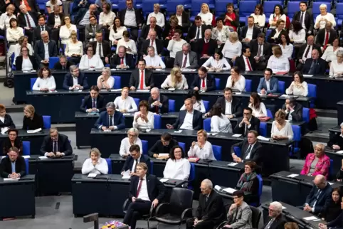 100 Jahre Frauenwahlrecht: Als es darum 2019 im Bundestag ging, haben sich bei der SPD Frauen und Männer abwechselnd gesetzt.