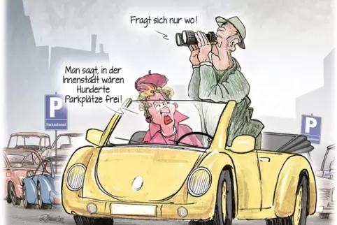 Verfolgte Minderheit: Autofahrer auf Parkplatzsuche.
