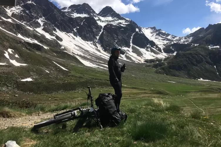 Axel Roos vor einem Jahr bei seiner ersten Alpentour.