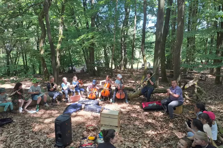 Musizieren im Wald ist bei dem Projekt „Naturmusik“ angesagt. 