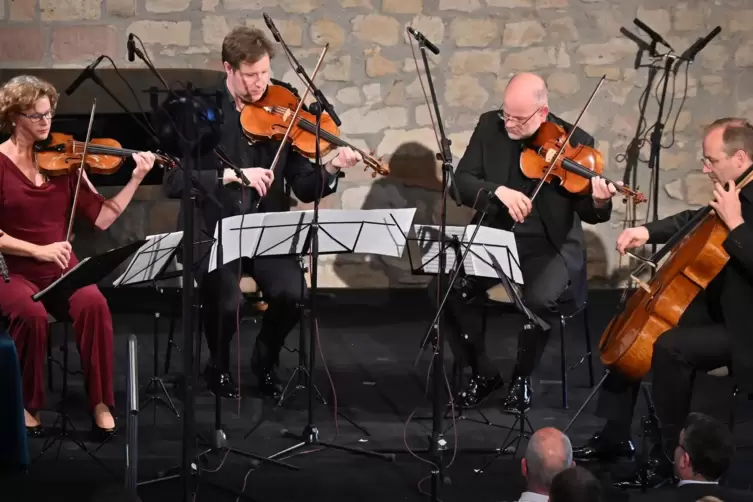 Warmer, samtiger Klang: das Mandelring Quartett beim Eröffnungskonzert des Hambacher Musikfestes.