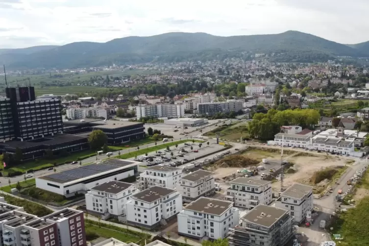 Weil viel gebaut wird, soll im Osten Neustadts eine neue Grundschule entstehen. Das Bild zeigt den Blick &uuml;bers Weinbiet-Quartier