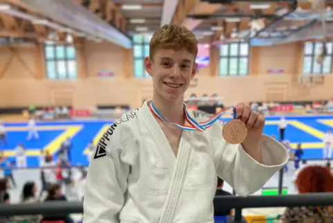 Leon Hermann vom Judosportverein Kaiserslautern gewann in Luxemburg Bronze.