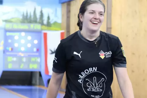 Hat nach ihrem Bahnrekord in München gut lachen: Nationalspielerin Alena Bimber aus Pirmasens-Winzeln. 