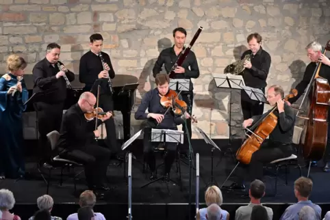 Georges Onslows Nonett a-Moll op. 77 in Hambach mit Wally Hase (Flöte), Nick Deutsch (Oboe), Thorsten Johanns (Klarinette), Joha