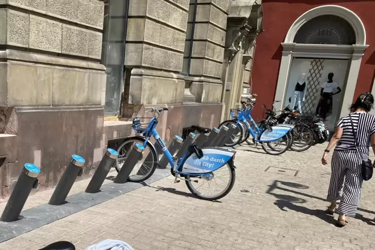 Nextbike-Fahrräder: Am Postplatz befindet sich eine der meistgenutzten Ausleihstationen.