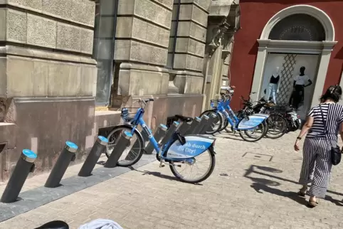 Nextbike-Fahrräder: Am Postplatz befindet sich eine der meistgenutzten Ausleihstationen.