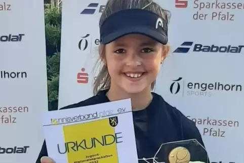 U10-Pfalzmeisterin: Elli Eisel vom TC RW Pirmasens. 