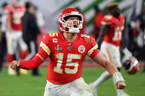 Dieses Jahr in Frankfurt zu sehen: Die Kansas City Chiefs mit Quarterback Patrick Mahomes. 